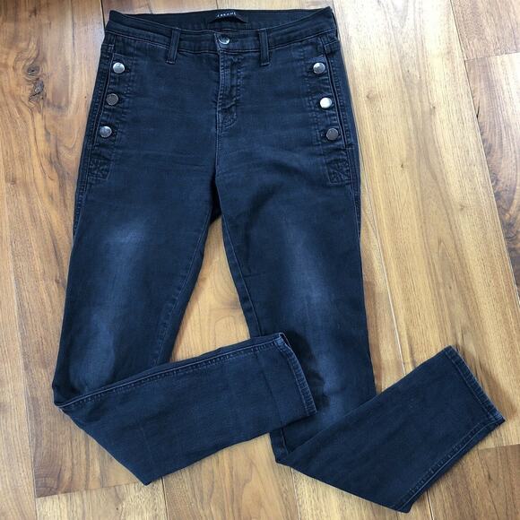 J Brand Zion Defiance Skinny Jeans Black Size 26 - Picture 1 of 9